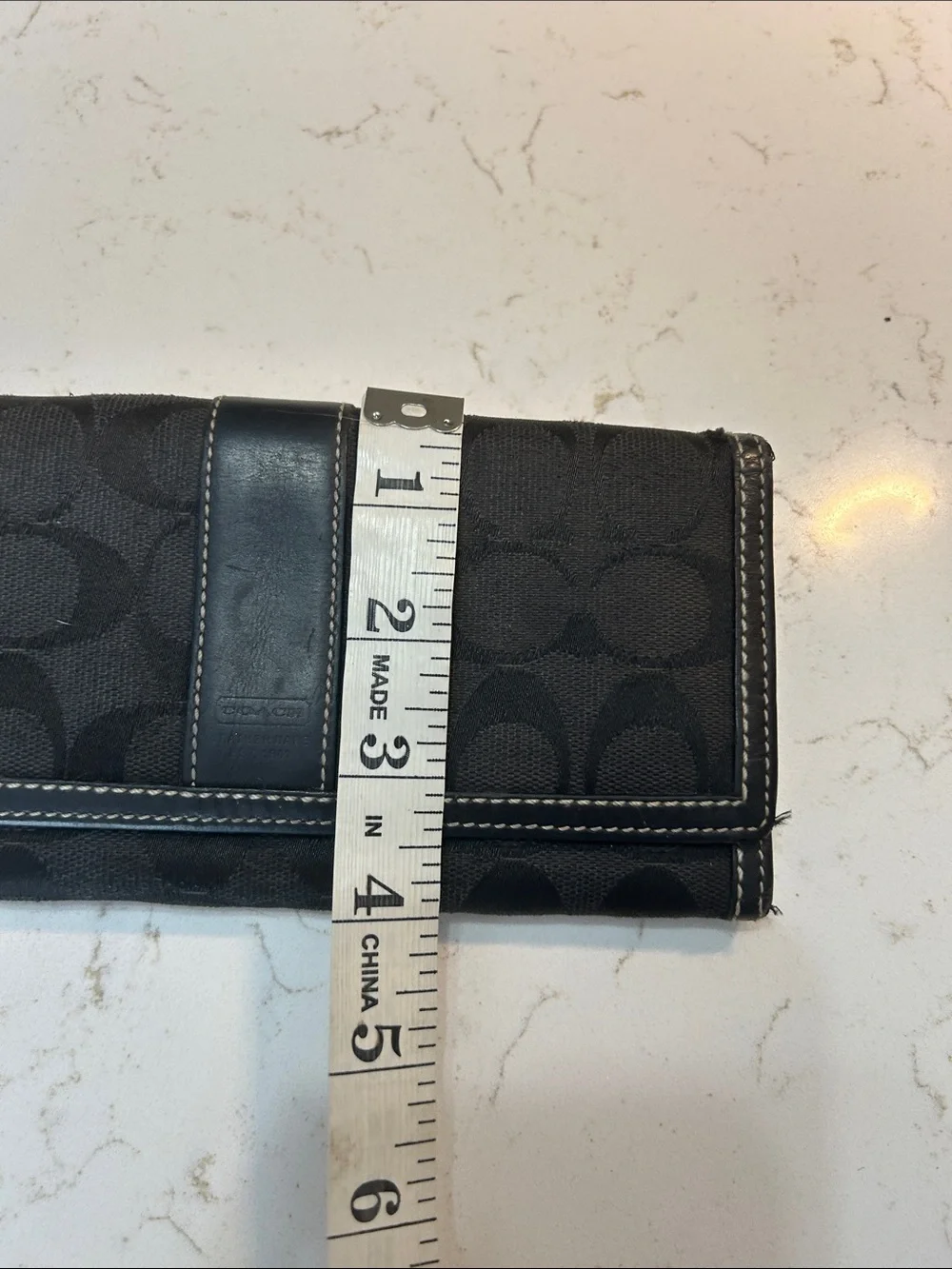Coach Black Signature Continental Wallet
